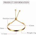 thumbnail image 4 of Stainless Steel Classic Plain Adjustable Size Cuff Style Bangle Bracelet, 4 of 4