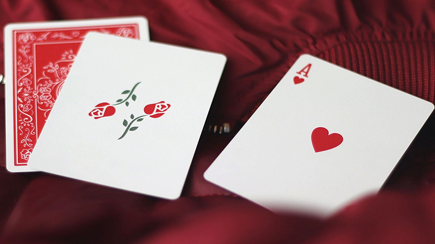 Red Roses Impossible Bottle Playing Cards by Daniel Schneider