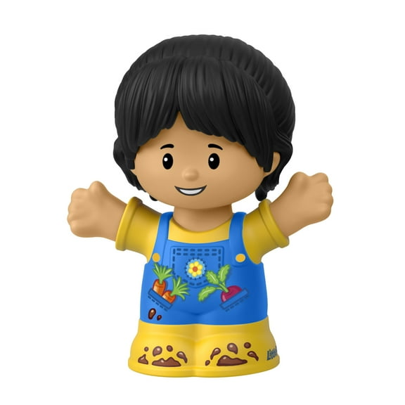 Replacement Part for Fisher-Price Little People Preschool Farm Playset HPX87 - Replacement Female Farmer Figure - Wearing Blue Overalls