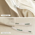 thumbnail image 4 of BESTOUCH Duvet Cover Set King 100% Washed Cotton Linen Feel Soft Chic Lightweight 3Pcs (Almond Milk Grey, 104"x90"), 4 of 8