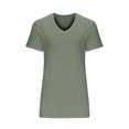 thumbnail image 5 of Aloohaidyvio Tops for Women,Fashion Womens Summer V-Neck Solid Short Sleeve Casual Top Blouse, 5 of 5