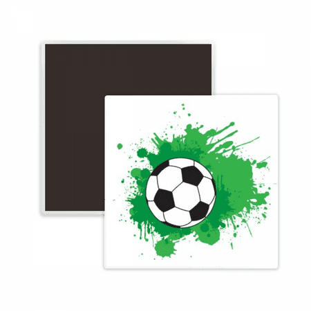 

Soccer Football Sports Your Text Square Ceracs Fridge Magnet Keepsake Memento