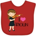thumbnail image 3 of Inktastic Girls I Heart Violin Girls Baby Bib, 3 of 4