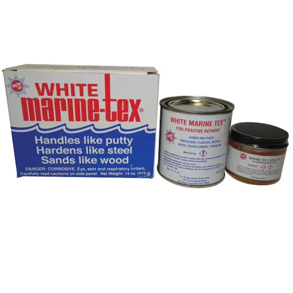 Kit de masilla epoxi blanca Marine Tex RM306K de 415 g