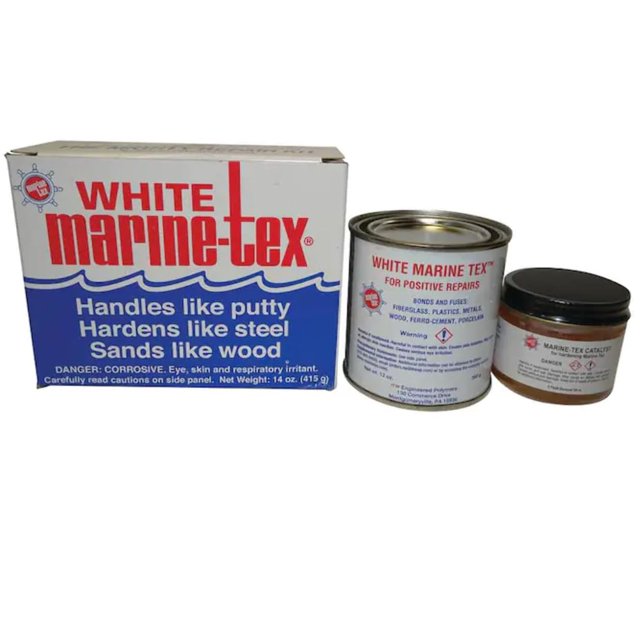 Kit de masilla epoxi blanca Marine Tex RM306K de 415 g