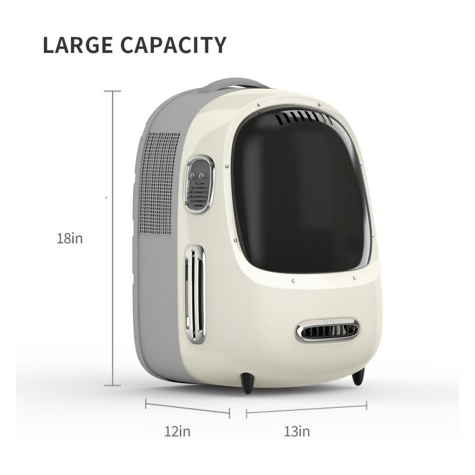 PETKIT Lightweight & Spacious Pet Carrier Backpack for Cats Puppies, White, 17 lb Limit