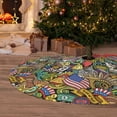 thumbnail image 5 of KLL 30" Christmas Tree Skirt USA 1 Xmas Tree Skirts Mat for New Year Xmas Holiday Party Indoor Outdoor Home Decoration, 5 of 5