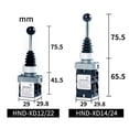thumbnail image 3 of Bgsha 1 Pce Joystick à Bascule Contrôleur Auto-Réinitialisable Croix Rotative Interrupteur 2NO/4NO, 3 of 5