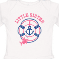 thumbnail image 4 of Inktastic Nautical Little Sister Girls Long Sleeve Baby Bodysuit, 4 of 5