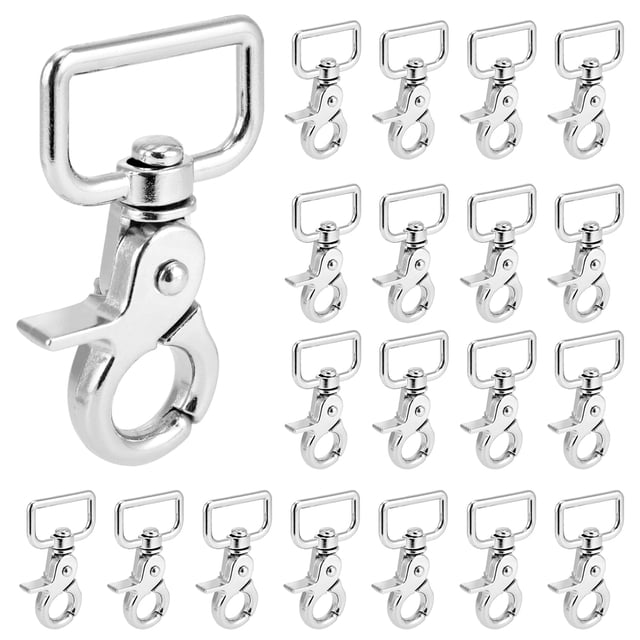 Ganchos Giratorios QWORK Paquete de 20 con Níquel, 6.7 cm