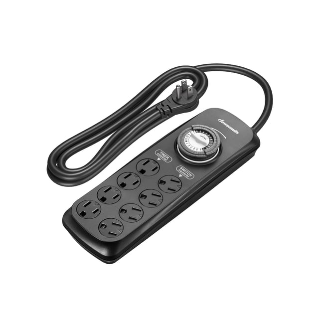 Temporizador mecánico Power Strip DEWENWILS, 8 salidas, cable de 6 pies, UL