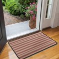 thumbnail image 2 of Brown and Red Christmas Striped Pattern Door Rugs,Washable Non Slip Door Mats Indoor,Decorative Door Mats,Entry Mat Indoor for Entrance,Bedroom,Kitchen,Bathroom,30"x17", 2 of 6
