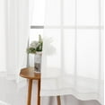 thumbnail image 4 of Dtwnek Sheer Curtains Solid Color Curtains Light Filtering Window Drapes for Living Room/Bedroom, 55" x 63", 4 of 7