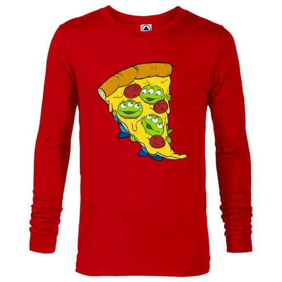 Disney and Pixar’s Toy Story Aliens Pepperoni Pizza - Long Sleeve T-Shirt for Men - Customized-New Red