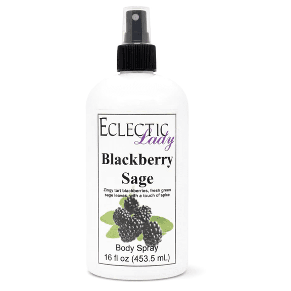 Blackberry Sage Body Spray, Eclectic Lady, Hydrating Mist, Unisex, 16 oz