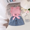 thumbnail image 2 of Girls 2 Piece Pajamas,Kids Short Summer Sleepwear Set,6-12 Months 12-24 Months 2t 3t 4t 5t 6t 7t Children Girls Cozy Short Sleeves And Shorts Pjs,Beach 9-12 Months, 2 of 7