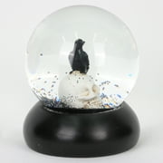 Skull and Raven Water Globe Tabletop Decoration, Black, 5.5", Halloween by Way To Celebrate