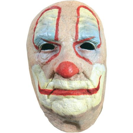 Old Clown Face Mask Adult Halloween Accessory