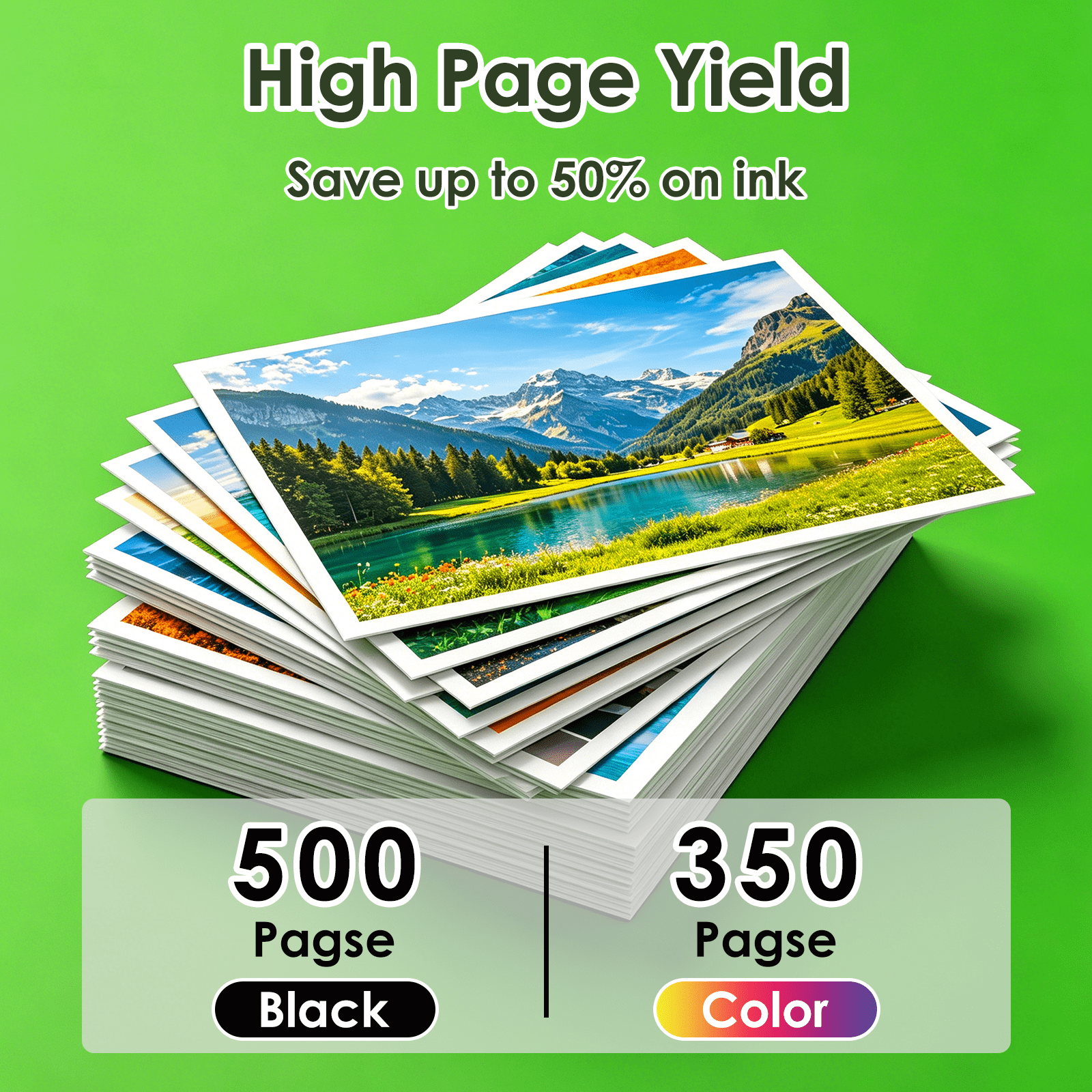 65XL Ink Cartridge Compatible for HP 65 Ink Cartridge for HP Printer Ink 65 Black and Color for DeskJet 3755 3700 3772 Envy 5055 Ink