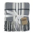 thumbnail image 4 of Cozy Plaid Design Throw Blanket with Tassels - 50" W x 60" L (Grey), 4 of 4