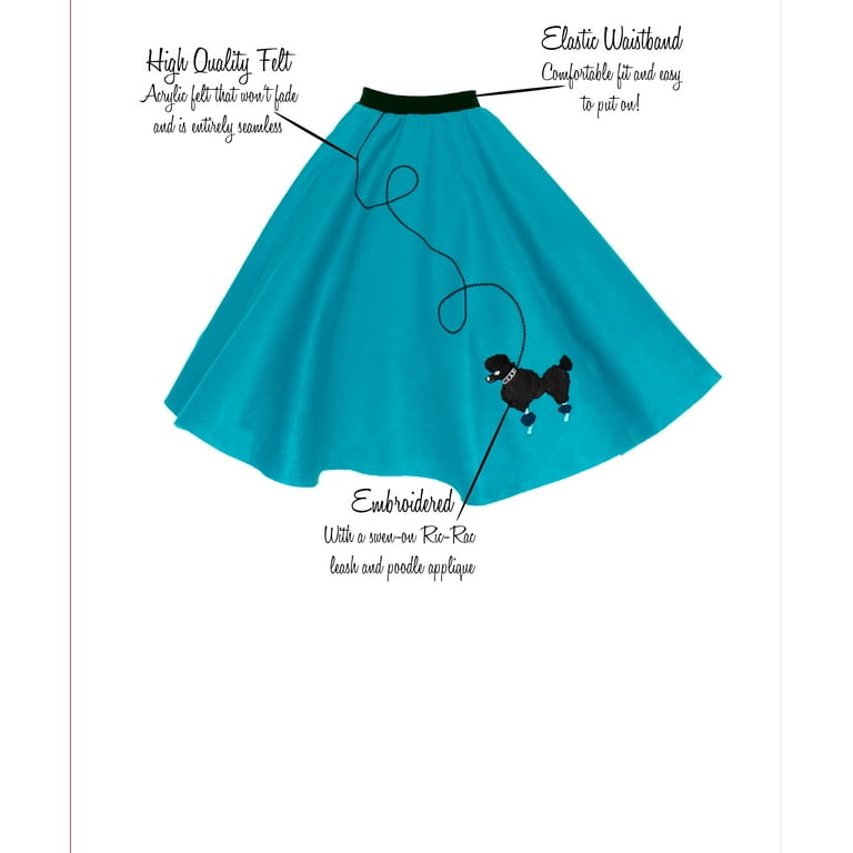 Teal poodle shop skirt