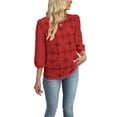 thumbnail image 5 of WIHOLL Blouses for Women Lace Tops Dressy 3/4 Length Sleeve Business Casual Outfits Vacation Spring Summer Clothes, 5 of 11