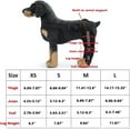thumbnail image 4 of Frusde Dog Knee Brace, Adjustable Dog Double Rear Leg Brace with Reflective Seat Belts Support-Red, 4 of 7