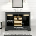 thumbnail image 6 of Eviva Monroe 48" Gray Transitional Bathroom Vanity w/ White Carrara Top, 6 of 7