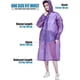 thumbnail image 3 of Zhuge Chubasquero para adultos, paquete de 2, impermeable de EVA, poncho de lluvia reutilizable con capucha y mangas largas y una bolsa reutilizable, 3 of 5