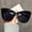 Black Frame Gray Film, variant on Cat Eye Glasses - Stylish Black & Brown Frames, Polycarbonate Lenses, Perfect for Daily Use & Casual Attire, Everyday Fashion Glasses | Cat Eye Design | Plastic Hinges