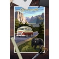 thumbnail image 2 of Yosemite National Park, California, Camper Van and Wildlife (12x18 Wall Art Poster, Room Decor), 2 of 3