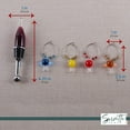 thumbnail image 5 of Servette Home Wine Bottle Stopper with 4 Wine Glass Charms - Wine, 5 of 6
