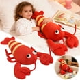 thumbnail image 2 of Adorable Realistic Lobster Toy Soft Stuffed Animal Cute Red Crayfish For Kids Bedroom Comfortable Hugging Friend, 2 of 6