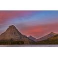 thumbnail image 2 of Haney, Chuck 32x22 Black Ornate Wood Framed with Double Matting Museum Art Print Titled - Sunrise on Two Medicine Lake in Glacier National Park-Montana-USA, 2 of 4