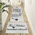 thumbnail image 4 of Funny Kitchen Rugs Set 2 Piece Kitchen Rules Rugs and Mats Non Skid Washable for Kitchen Sink Low-Profile Floor Mats Decorations for Home Kitchen (18"x48"+18"x24" ), 4 of 6