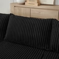 thumbnail image 5 of Muumblus U-Shaped Modular Sectional Sofa with 2 Movable Ottomans, Boneless Cloud Couch, No Assembly Sofa Set for Small Spaces, Living Room, Black Corduroy, 5 of 7
