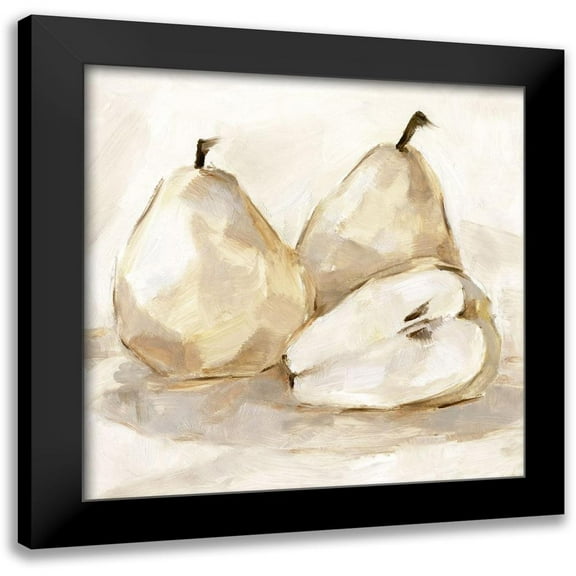 Harper, Ethan 12x12 Black Modern Framed Museum Art Print Titled - White Pear Study I