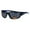 Black Blue Black, variant on Xloop Mens Flaming Arm Rectangular Warp Sport Plastic Sunglasses Black Blue Black