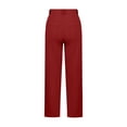 thumbnail image 4 of DHFJKG Women's Golf Pants Stretch Work Dress Capri Pants Classic Fit Straight Leg Solid Color Flat Front Stylish Trousers, 4 of 5