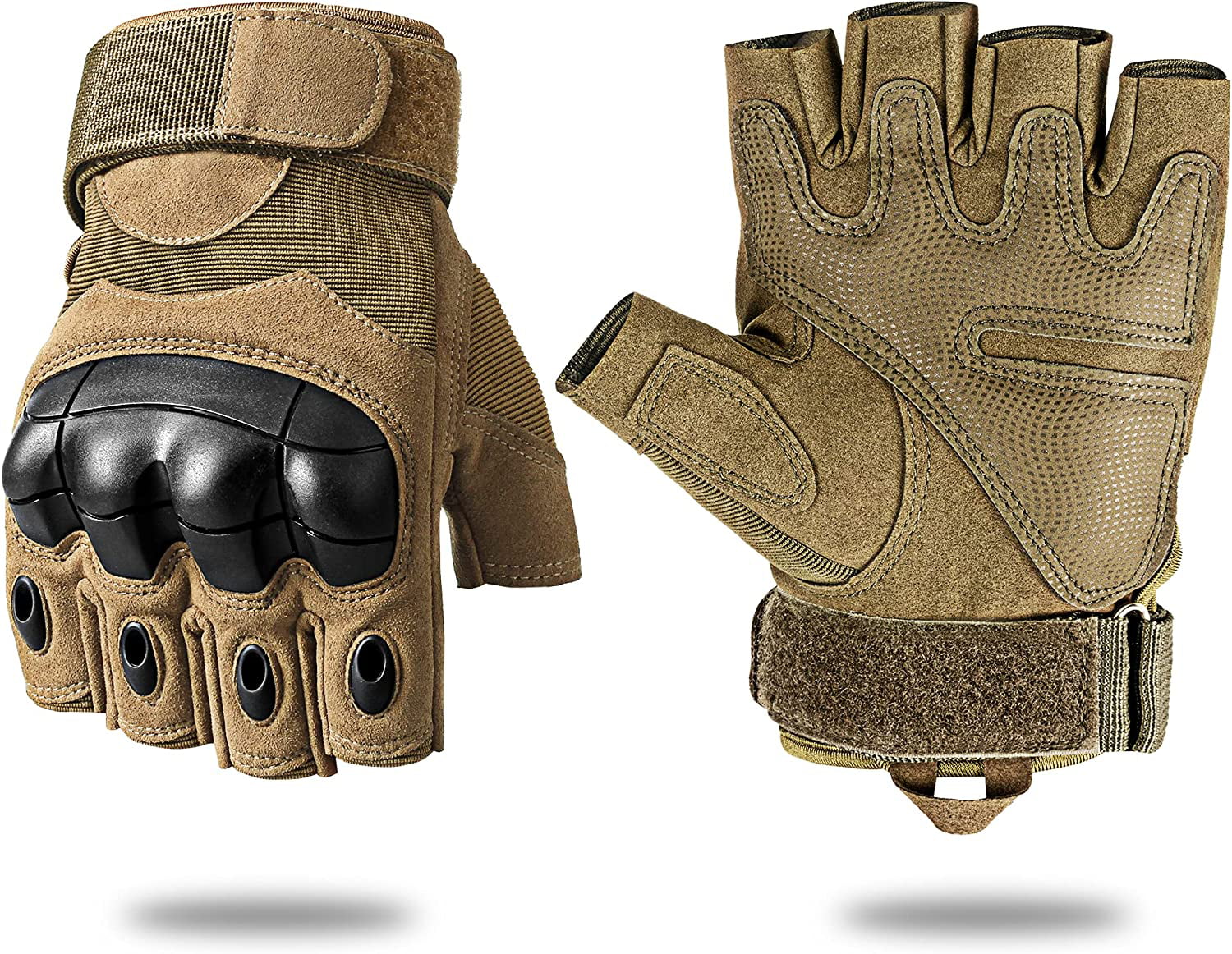 Tactical Gloves, Outdoor Gloves Fingerless Glove for Riding, Cycling,  Paintball, Motorcycle, Driving Gloves,black,Large 