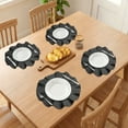 thumbnail image 3 of Unique Bargains Set of 6 Washable Farmhouse Placemats Indoor Black, 3 of 6