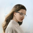 thumbnail image 3 of Smart Glasses, Touch Sensor Control Metal Frame Magnetic Charging  Glasses  for Gaming Gold,Grey, 3 of 7