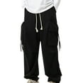 thumbnail image 3 of SHTXOZHI Men's Hiking Cargo Pants with Multi-Pocket Elastic Waist Drawstring Baggy Pants Streetwear Trousers, 3 of 4