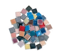 Jennifer's Mosaics Stained Glass Square Mosaic Tile Assortment 3/4 Inch Pack 