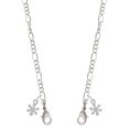 thumbnail image 1 of Silvertone Mini Snowflake Silvertone Face Mask Necklace, 1 of 2
