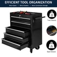 thumbnail image 3 of Tool Chest,5 Drawers Multifunctional Tool Cart with Wheels,Metal Rolling Tool Cart Storage for Garage Workshop Warehouse Repair Shop,Black, 3 of 7