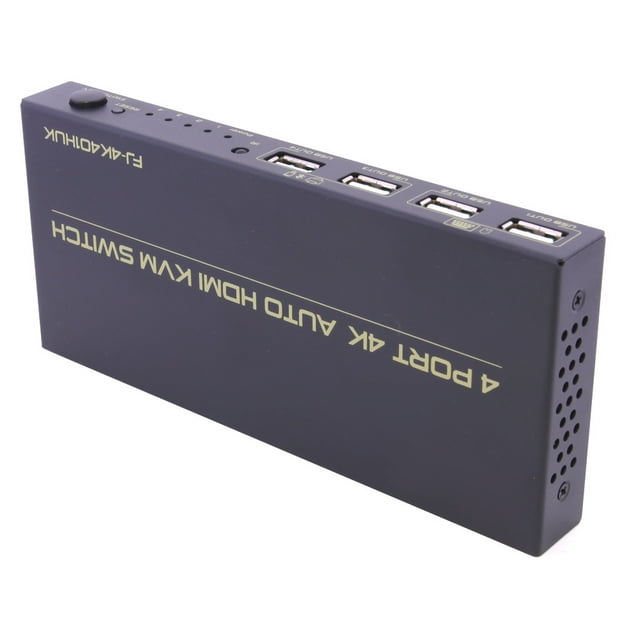 axGear HDMI KVM Switch 4 Port Auto Box Dual Monitor Extended Display