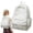 Off White Polka Dot, variant on 1Pcs 16.93in Lace Heart Trim Polka Dot Backpack, Coquette Kawaii Preppy Laptop Daypack, Large Multi Pocket Adjustable Strap Fashion Book Bag For Weekend Trip Office Use