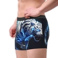 thumbnail image 2 of Honeii Futuristic Blue Light White Tiger Men's Underwear Boxer Briefs Pack, ComfortSoft Boxer Brief for Men, Moisture-Wicking Breathable-Medium, 2 of 5
