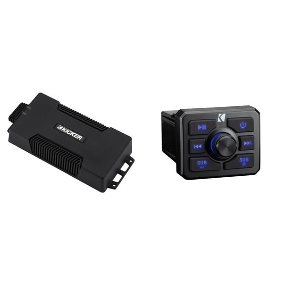 Kicker 51KBTR Powersport Bluetooth Receiver & 48PXA4004 Amplifier